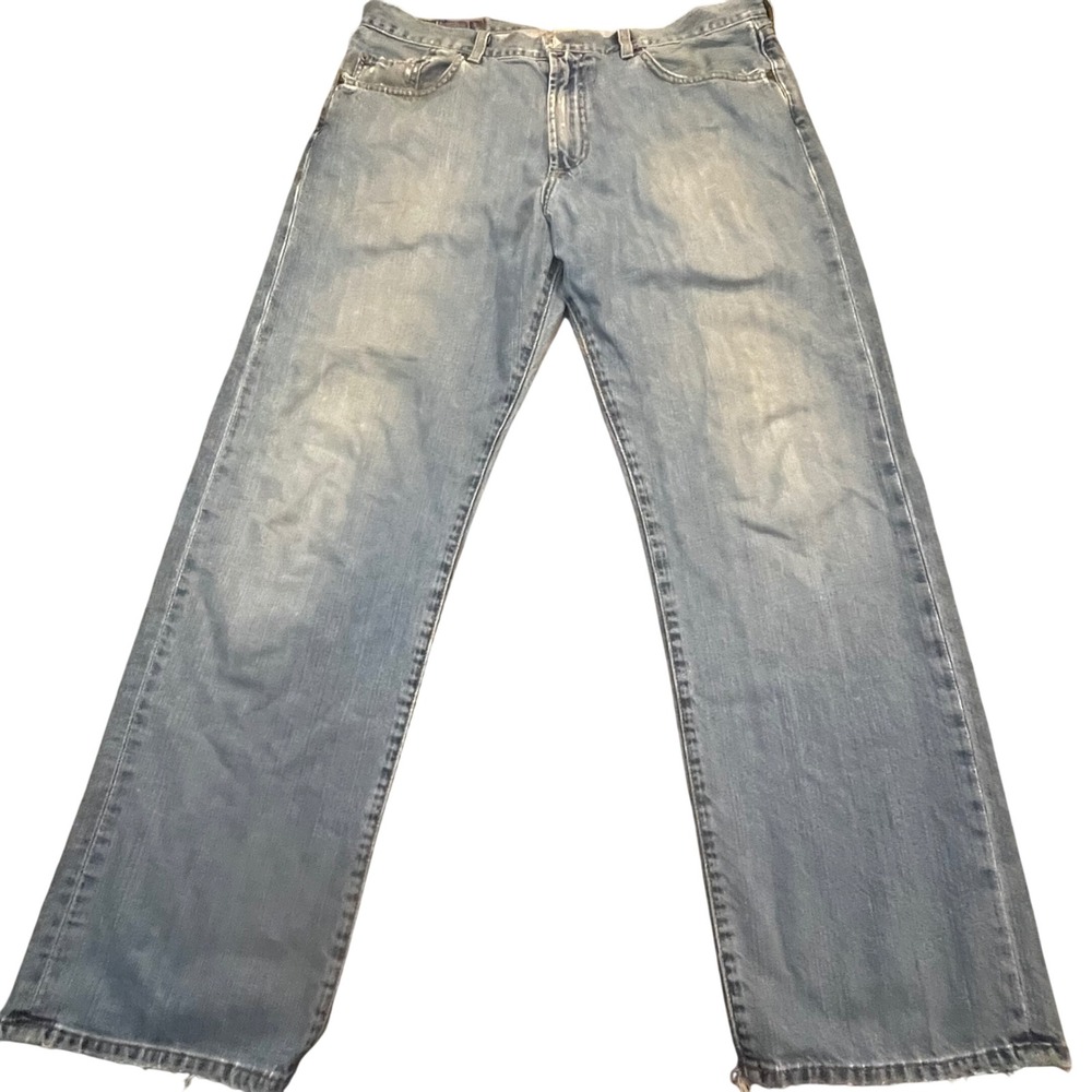 Lucky Brand Relaxed Fit Jeans Mens 34 Distressed Light Wash‎ Blue Denim